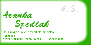 aranka szedlak business card